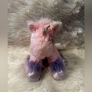 Pink and Purple Plush Unicorn Toy